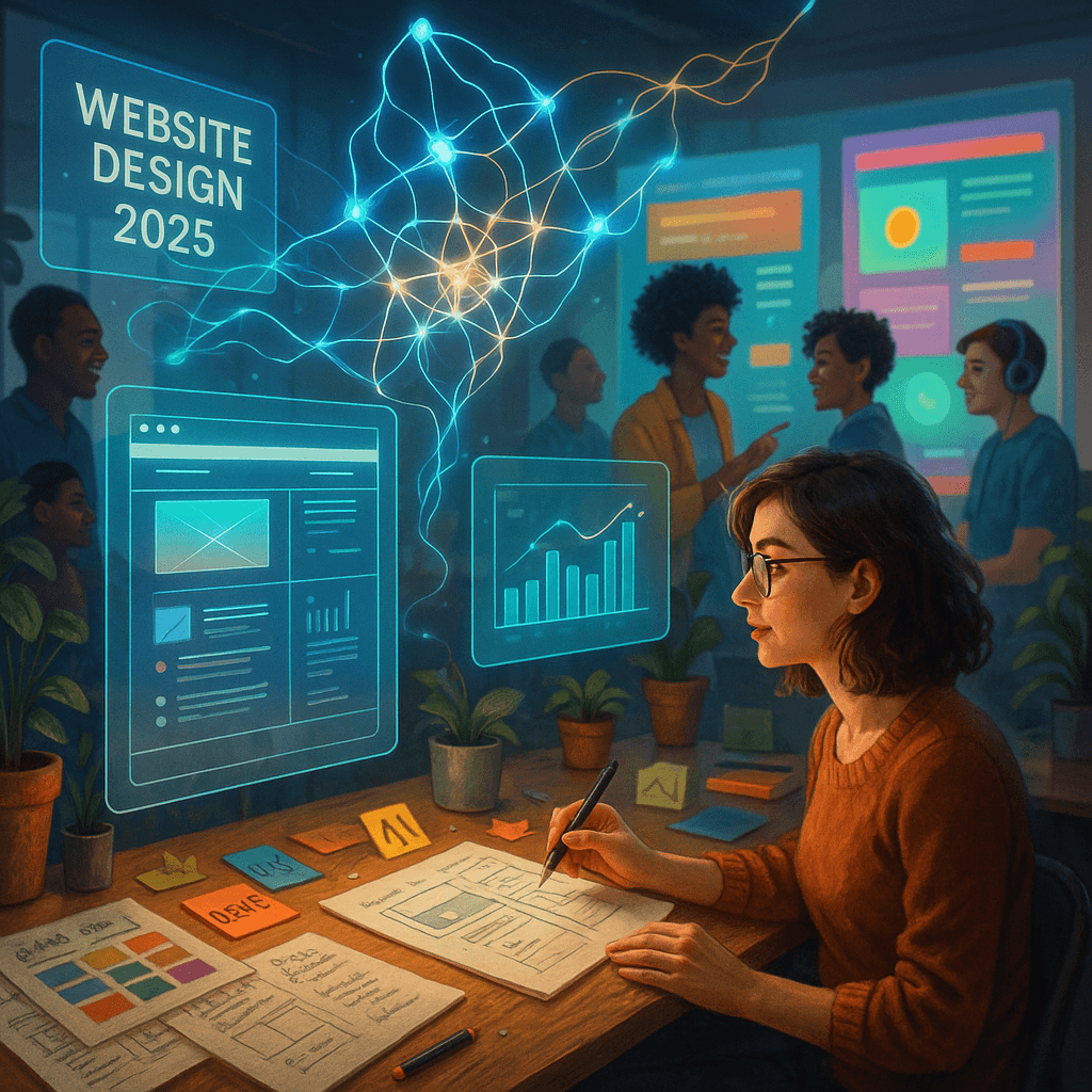 Comment l'intelligence artificielle (IA) transforme la création de sites web en 2025 ?