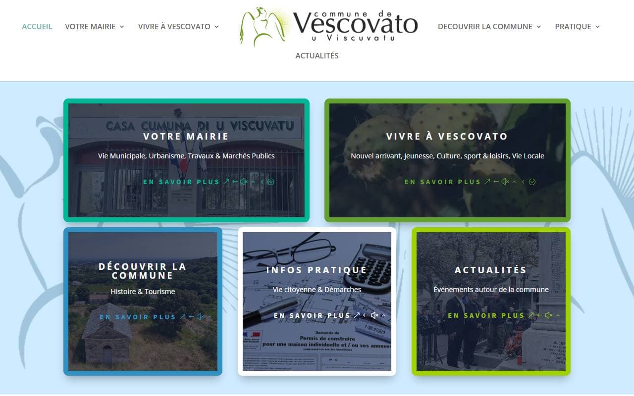 Réalisation web — Commune de Vescovato, Vescovato